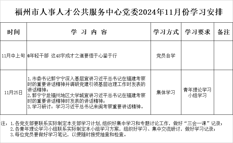 福州市人事人才公共服务中心党委2024年11月份学习安排.jpg