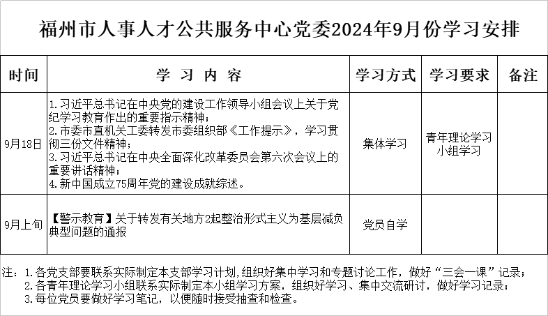 福州市人事人才公共服务中心党委2024年9月份学习安排.jpg